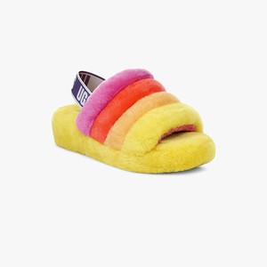 Ugg Rainbow Fluff Yeah Tofflor Herr Olika Färger/Gula (246580DKF)